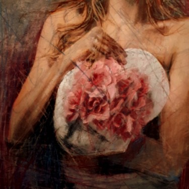 Pittura intitolato "il cappello di fiori" da Fabrizio Avena, Opera d'arte originale, Pastello