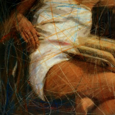 Painting titled "leggere" by Fabrizio Avena, Original Artwork, Pastel