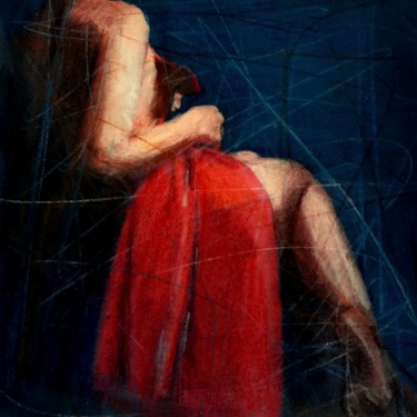 Painting titled "in Rosso" by Fabrizio Avena, Original Artwork, Pastel