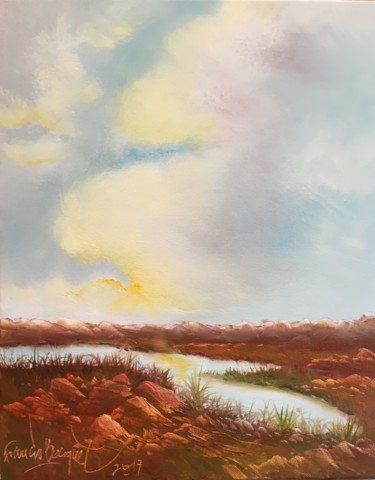 Peinture intitulée "Effet de ciel sur l…" par Francis Bocquet, Œuvre d'art originale, Huile