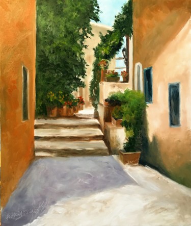 Peinture intitulée "rue-provencale.jpg" par Francis Bocquet, Œuvre d'art originale, Huile