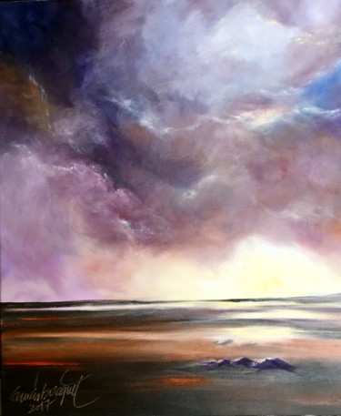 Pintura titulada "Ciel d'orage" por Francis Bocquet, Obra de arte original, Oleo