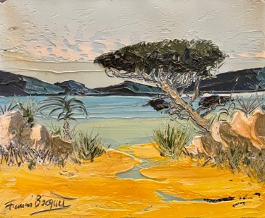 Pintura intitulada "Le pin parasol" por Francis Bocquet, Obras de arte originais, Óleo