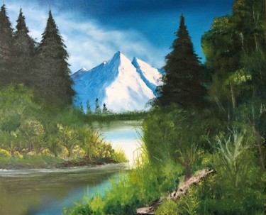 Painting titled "Alpes" by Francis Bocquet, Original Artwork, Oil