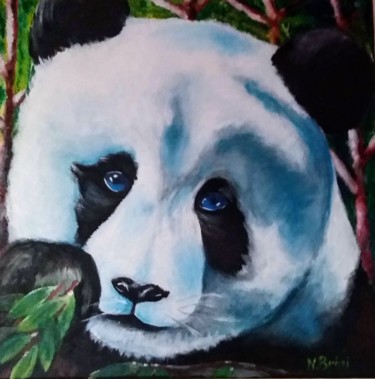 Schilderij getiteld "Le Panda" door Nawelbrini, Origineel Kunstwerk, Acryl