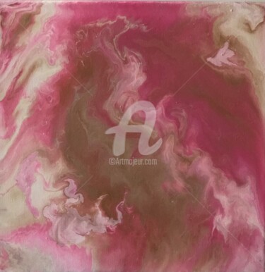 Peinture intitulée "Rosé" par F Démétré, Œuvre d'art originale, Acrylique Monté sur Châssis en bois