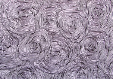 Dibujo titulada "Blumen" por Eva Fazakas, Obra de arte original, Rotulador