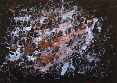 Painting titled "Night sky - Nachthi…" by Eva Fazakas, Original Artwork, Acrylic