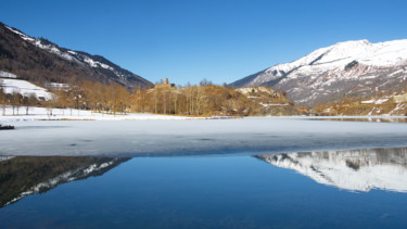 Photographie intitulée "Lac de montagne" par Francis Hervé, Œuvre d'art originale, Photographie numérique