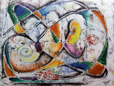 Painting titled "couleurs pour un ge…" by Florent Pignon, Original Artwork, Acrylic