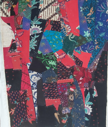 Textile Art titled "SISI GELAP (THE DAR…" by F. R. Endang Waliati -, Original Artwork, Patchwork