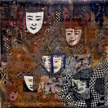 Textile Art titled "KEHIDUPAN. (life)" by F. R. Endang Waliati -, Original Artwork, Patchwork