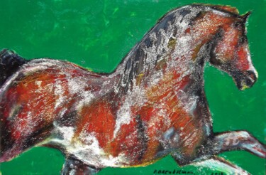 Pittura intitolato "paard" da Pieter Breukelman, Opera d'arte originale, Olio
