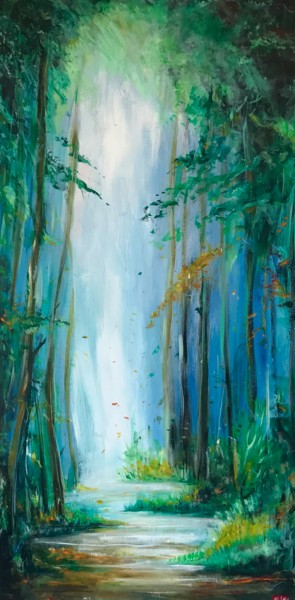 Peinture intitulée "forest.jpg" par F2l0, Œuvre d'art originale, Acrylique