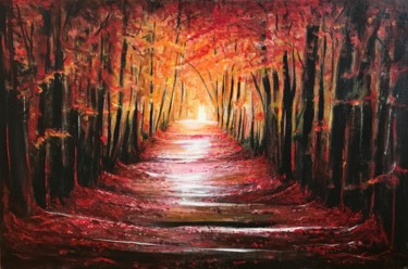 Painting titled "automne.jpg" by F2l0, Original Artwork, Acrylic