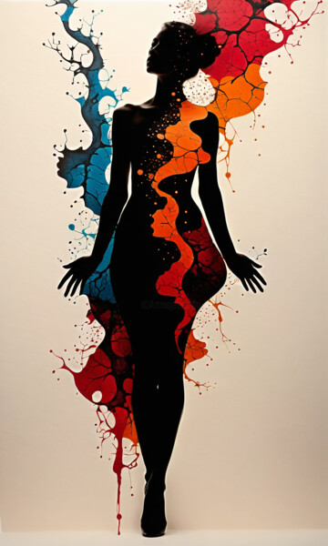 Цифровое искусство под названием "Nikki - 1-1" - Fa Agudera, Подлинное произведение искусства, Изображение, сгенерированное…