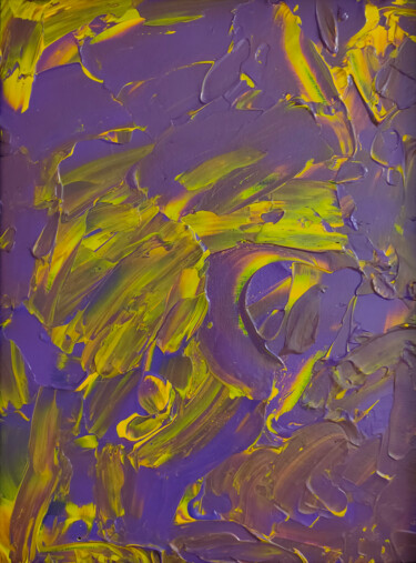 Картина под названием "Violet smoke" - Anton Faalk, Подлинное произведение искусства, Акрил Установлен на картон