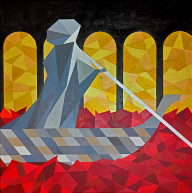 Картина под названием "Charon" - Anton Faalk, Подлинное произведение искусства, Масло