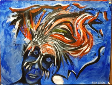 Peinture intitulée "Masque" par Ital'A, Œuvre d'art originale, Acrylique