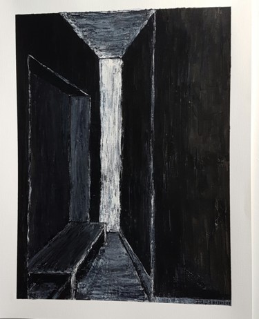 Malerei mit dem Titel "Couloir du passé" von Ital'A, Original-Kunstwerk, Acryl