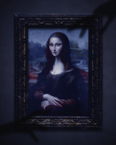 Arts numériques intitulée "Le Louvre at Night" par Fab Le Blanc, Œuvre d'art originale, Peinture numérique