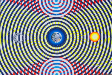 Pittura intitolato "Cosmic energies" da Fab Nut, Opera d'arte originale, Acrilico