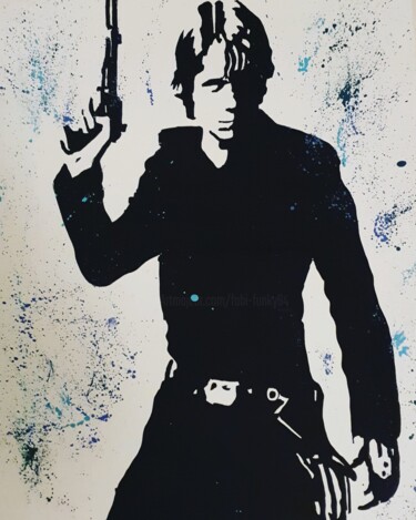 Painting titled "Luke Skylwalker Sta…" by Faban El, Original Artwork, Stencil