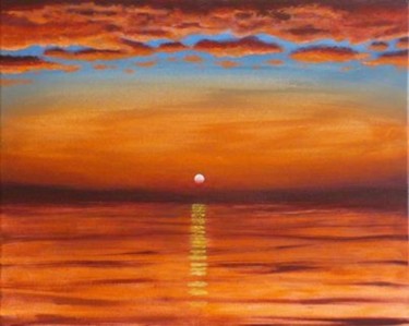 Peinture intitulée "Couche de soleil ro…" par Fabien Champtoussel, Œuvre d'art originale, Acrylique