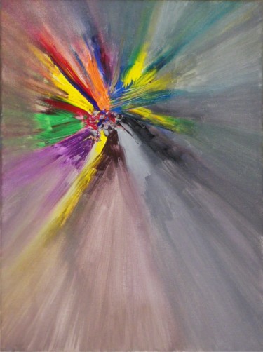 Painting titled "Bolide crash." by Fabien Champtoussel, Original Artwork, Acrylic
