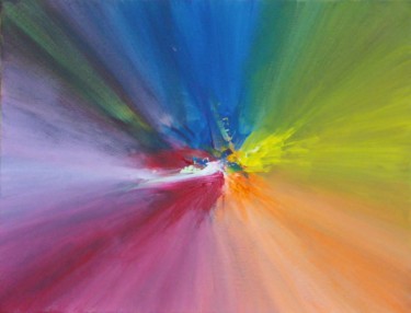 Malerei mit dem Titel "Vitesse lumière." von Fabien Champtoussel, Original-Kunstwerk, Acryl
