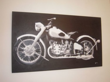 Schilderij getiteld "Moto" door Filip Timmermans, Origineel Kunstwerk, Olie