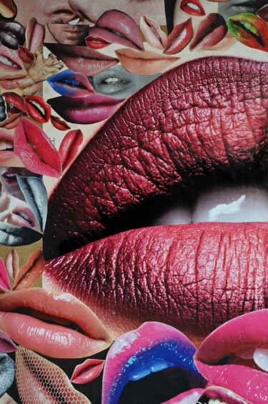 Détail PARAMOUR (Paravent) Collages titled "Détail PARAMOUR (Pa…" by Fabienne Frery, Original Art, Collages