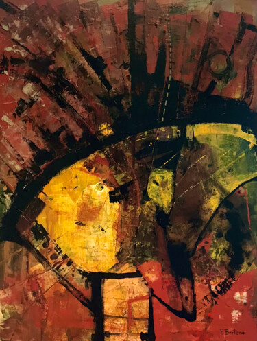 Картина под названием ""World linker"" - Fabian Bertona, Подлинное произведение искусства, Акрил Установлен на Деревянная па…