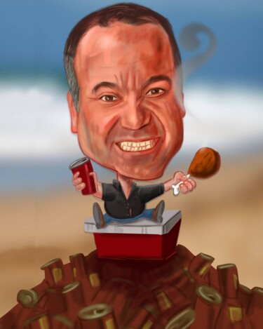 Digital Arts titled "caricatura digital" by Fabian Guerrero, Original Artwork