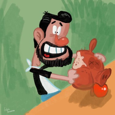 Digital Arts titled "caricatura" by Fabian Guerrero, Original Artwork, 2D Digital Work