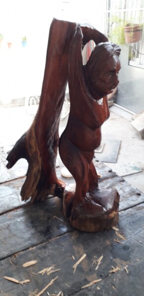Sculpture titled "sculpture" by Fabian Guerrero, Original Artwork, Wood