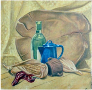 Painting titled "still life" by Fabian Guerrero, Original Artwork