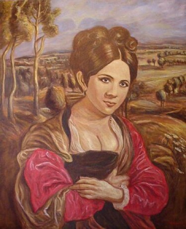 Painting titled "portrait" by Fabian Guerrero, Original Artwork