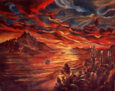 Painting titled "mural" by Fabian Guerrero, Original Artwork
