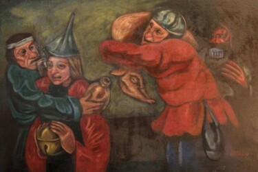 Painting titled "las tentaciones  de…" by Fabian Guerrero, Original Artwork