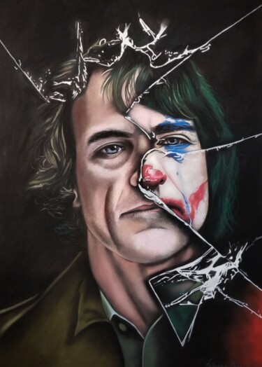 Painting titled "Joker" by Fabiana Crecco, Original Artwork, Pastel