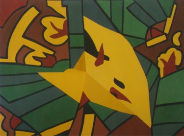 Painting titled ""Revendo Picasso"" by Fabiana Lorentz, Original Artwork, Acrylic