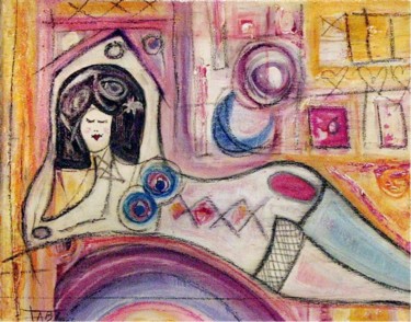 Painting titled "Niña de lujo (Fille…" by Fabiana Basso, Original Artwork