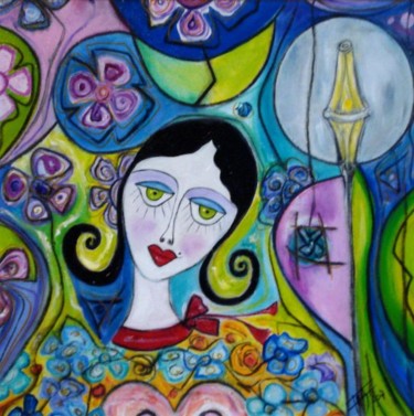 Painting titled "Margot 1" by Fabiana Basso, Original Artwork
