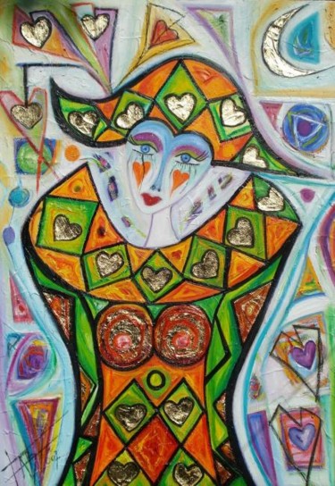 Painting titled "Carnaval" by Fabiana Basso, Original Artwork