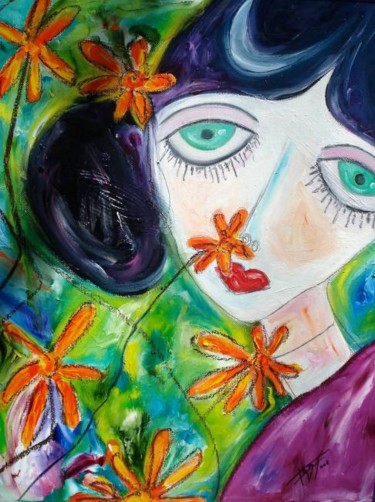 Painting titled "Grisel" by Fabiana Basso, Original Artwork