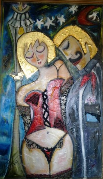 Painting titled "Les Enivrés" by Fabiana Basso, Original Artwork