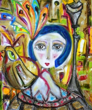 Painting titled "Cabaret" by Fabiana Basso, Original Artwork