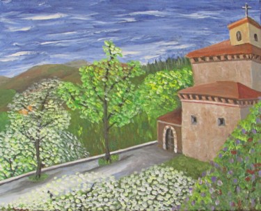 Pintura titulada "El monasterio de Su…" por Fabiana Iglesias, Obra de arte original, Acrílico Montado en Bastidor de camilla…