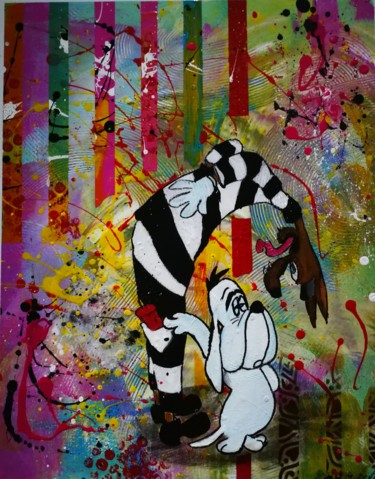 "Droopy et Tex Avery" başlıklı Tablo Fabienne Christ tarafından, Orijinal sanat, Akrilik